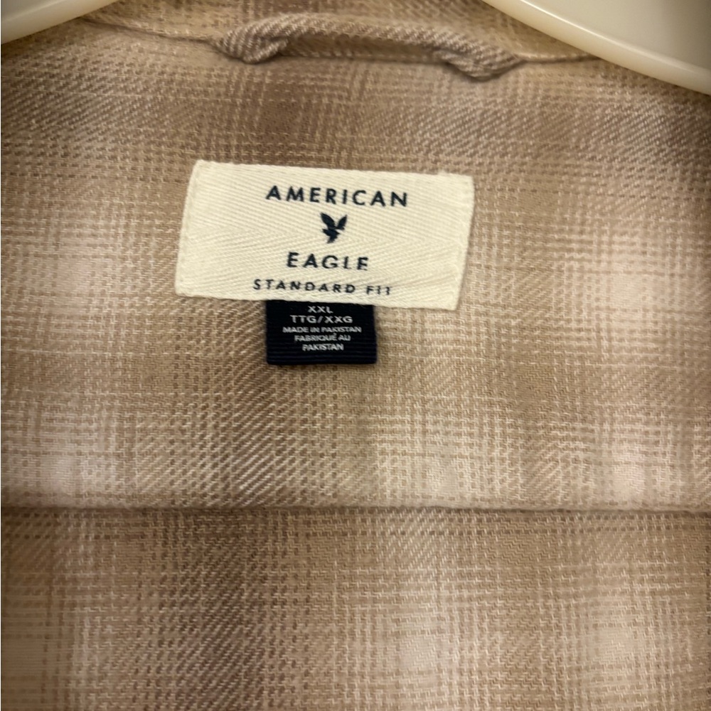 American Eagle Brown Button Down Flannel - image 2